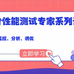 码尚 高阶性能测试专家系列课（压测，监控，分析，调优）