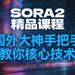 SORA2精品课程,国外大神手把手教你核心技术