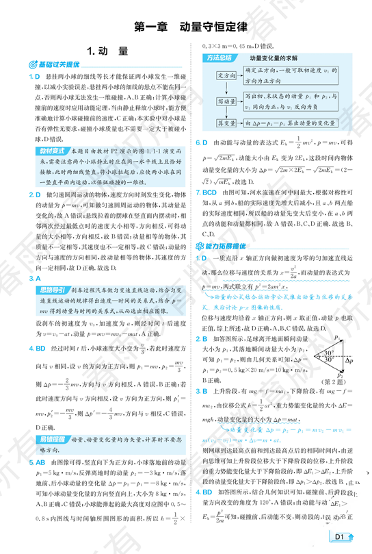 2026《高中物理•实验班提优训练》6D解析选修一(RJ)