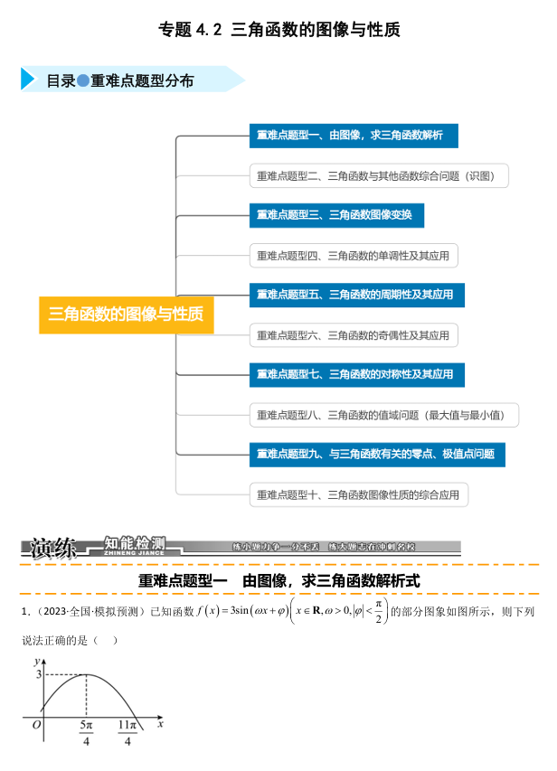 2026《高考数学•一轮复习重点难点题型》精练 专题4.2 三角函数的图像与性质(十类重难点题型精练) 2026《高考数学•一轮复习重点难点题型》精练 专题4.2 三角函数的图像与性质(十类重难点题型精练)