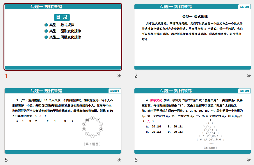 专题一+规律探究++课件++2026年中考数学一轮专题复习（河北）