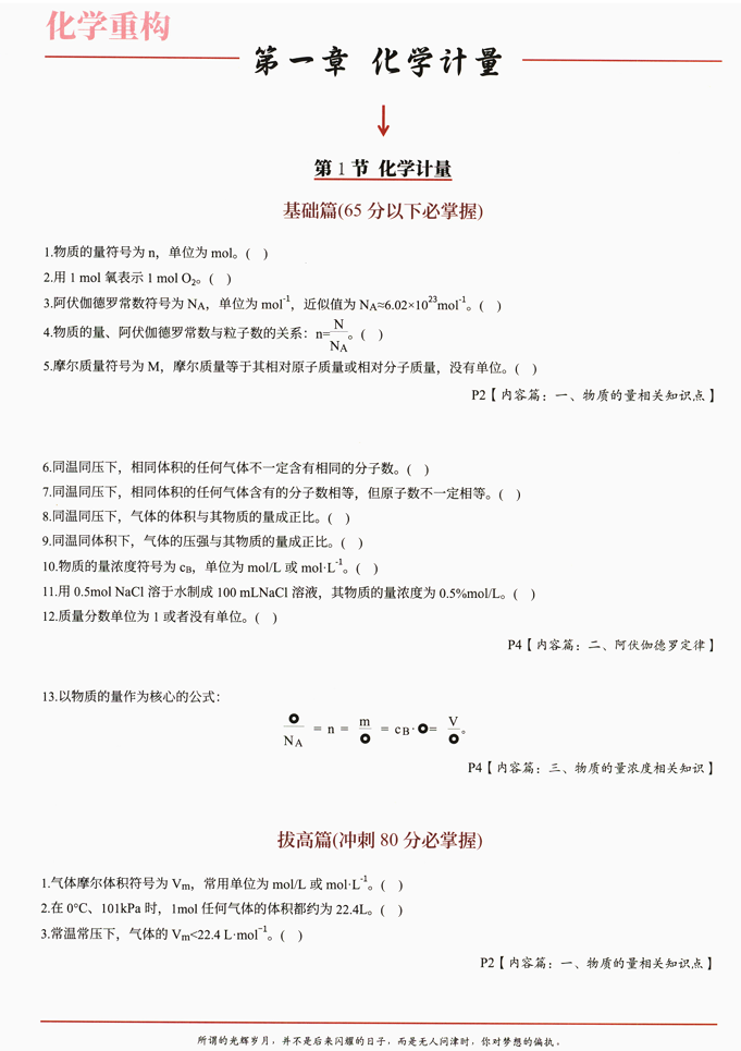 2026版《体系重构2.0版・物化生》化学体系重构2.0版-问题篇