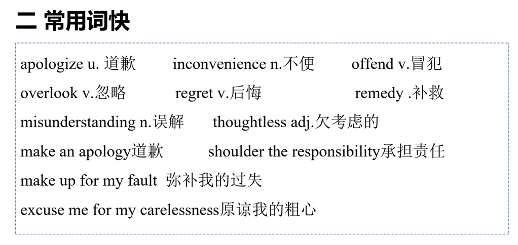 写作精讲：应用文+书信类之道歉信+课件+-2025届高三英语一轮复习专项