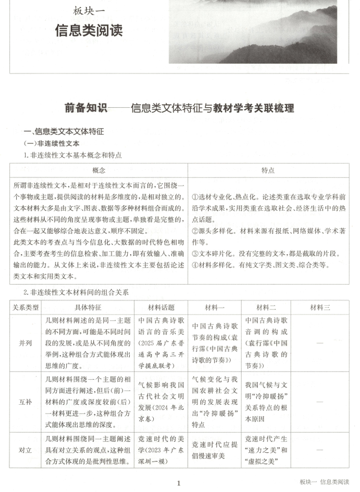 2026步步高大一轮精准复习 语文