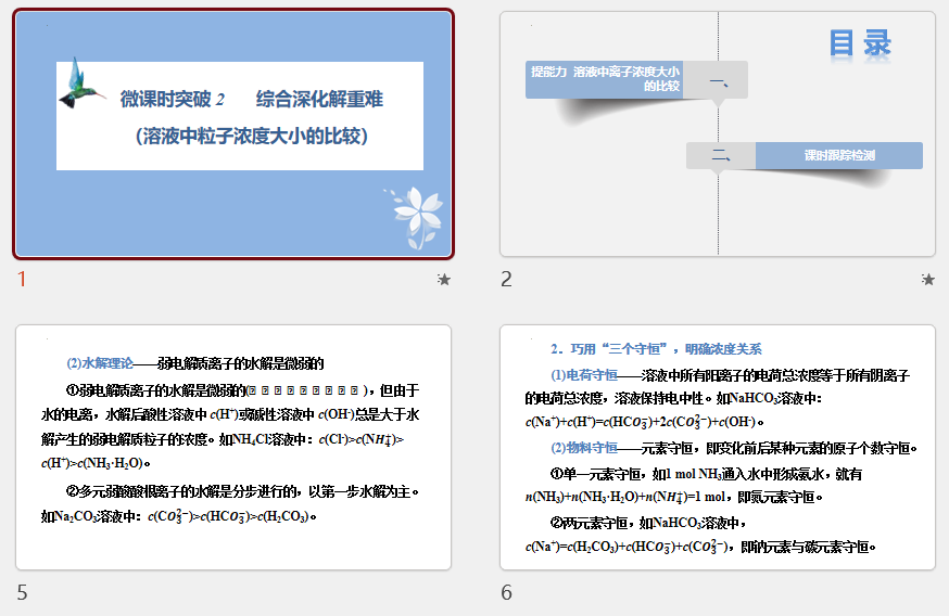 第6板块+大主题整合5+微课时突破2+综合深化解重难（溶液中粒子浓度大小的比较）（课件）-【创新方案】2026年高考化学一轮复习Ⅰ