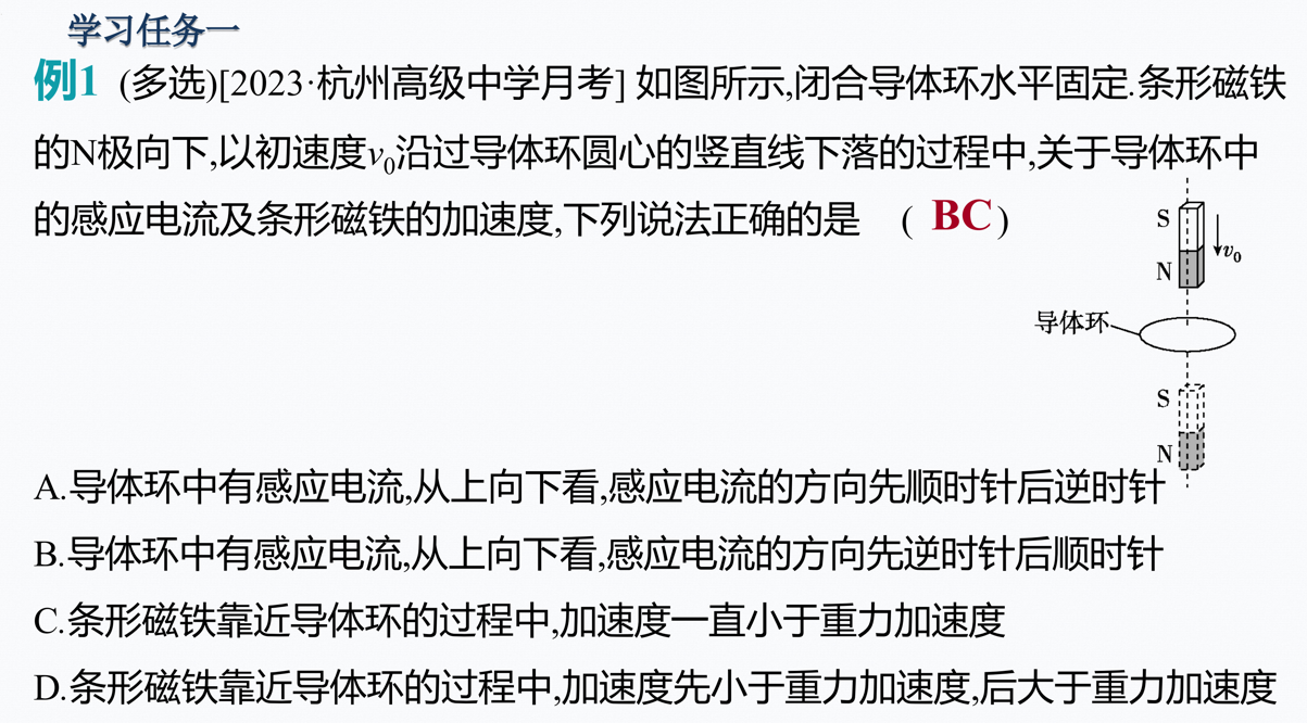 2026届高考物理一轮复习课件：楞次定律的应用