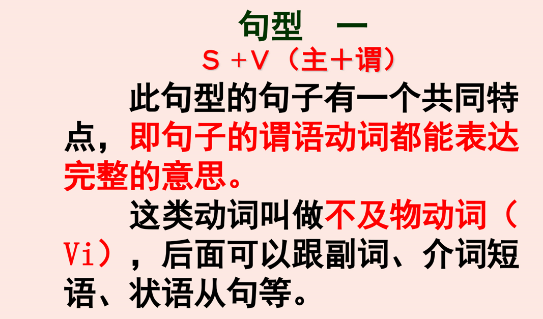 人教版高三英语一轮复习+五大基本句型+课件