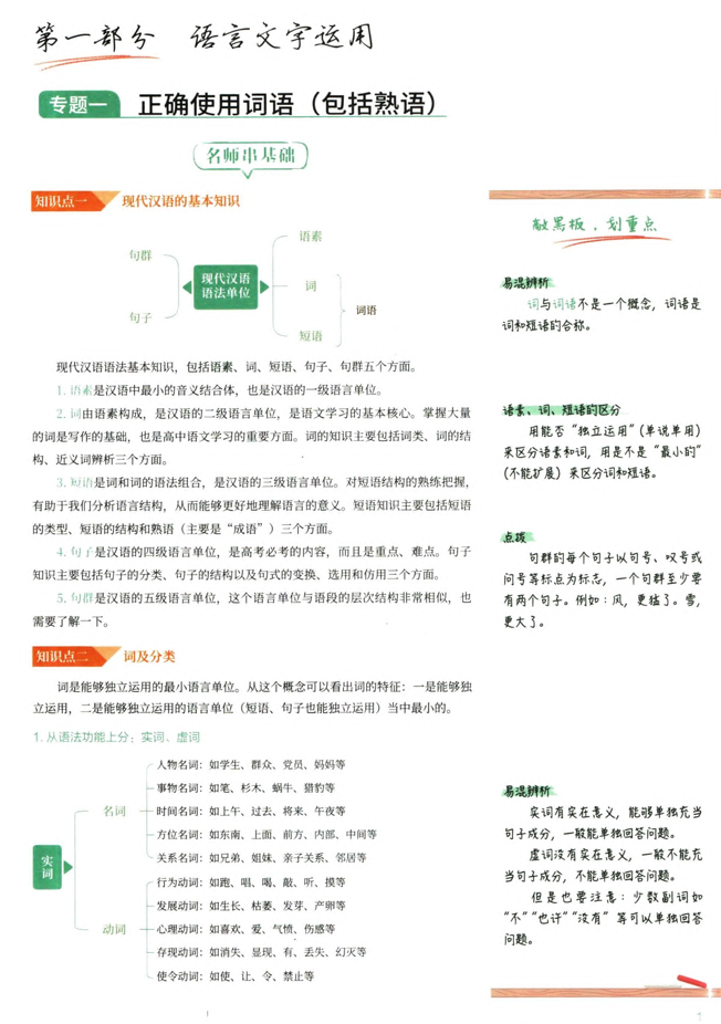 作业帮-名师敲重点-高中语文（含答案）