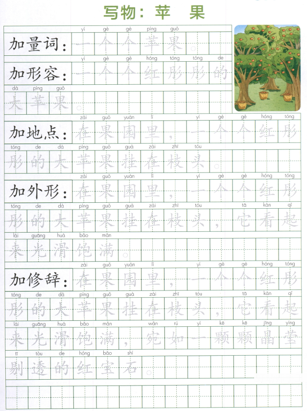 适用小学1-2年级语文看图写话练习本之基础篇1