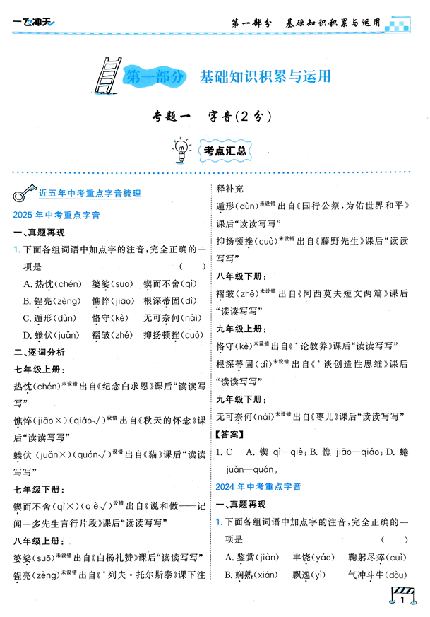 2026一飞冲天-中考专项精品试题分类-语文